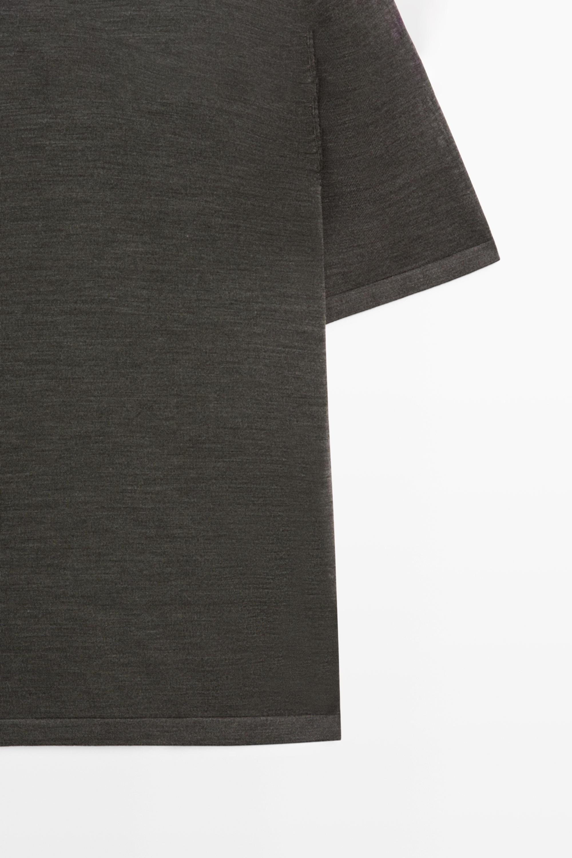 T-shirt en maille de laine mérinos mélangée
